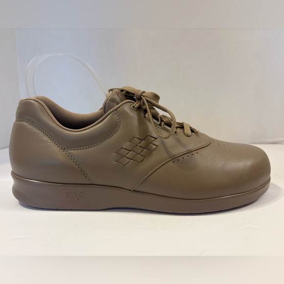 SAS Free Time mocha leather lace-up walking shoes sneakers size 11 W NWOT - Picture 3 of 11